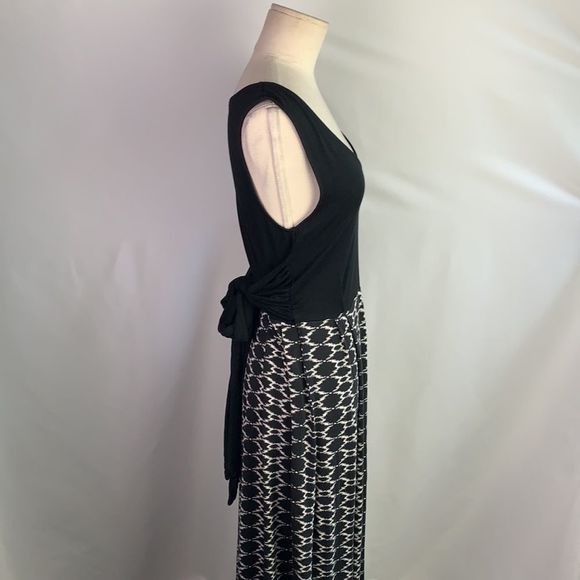 Hobbs London black top/print bottom maxi dress - Picture 5 of 7